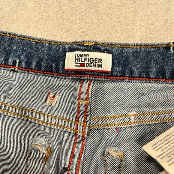 [US6/Inseam26]VTG Tommy Hilfigure Letter Embroidered Boyfriend Copain Jeans - Picture 5 of 10